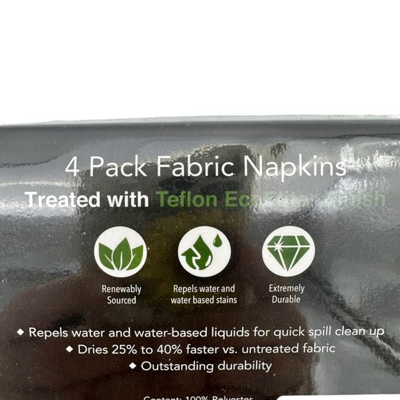 Set of 12 Napkins 18 x 18 inch Gold 3 packs of 4 NIP - Picture 6 of 7